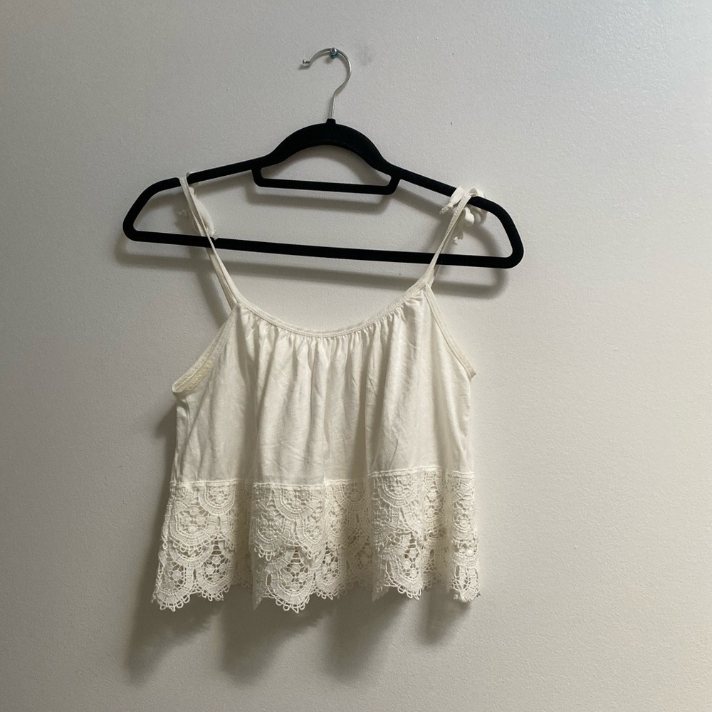 Zara Crochet Lace Crop Tank Top S